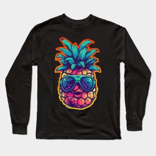 Hipster Pineapple Long Sleeve T-Shirt